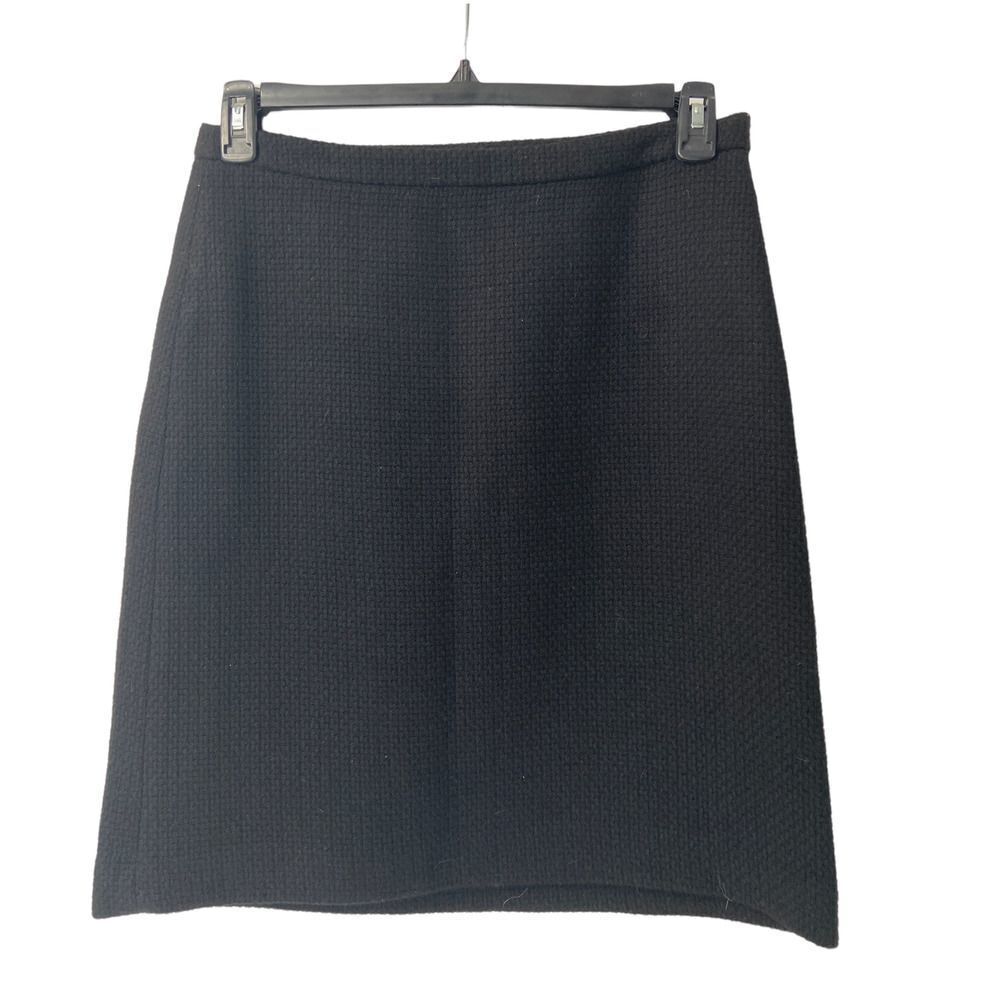 Banana Republic Black Tweed Wool Pencil Skirt Size 6